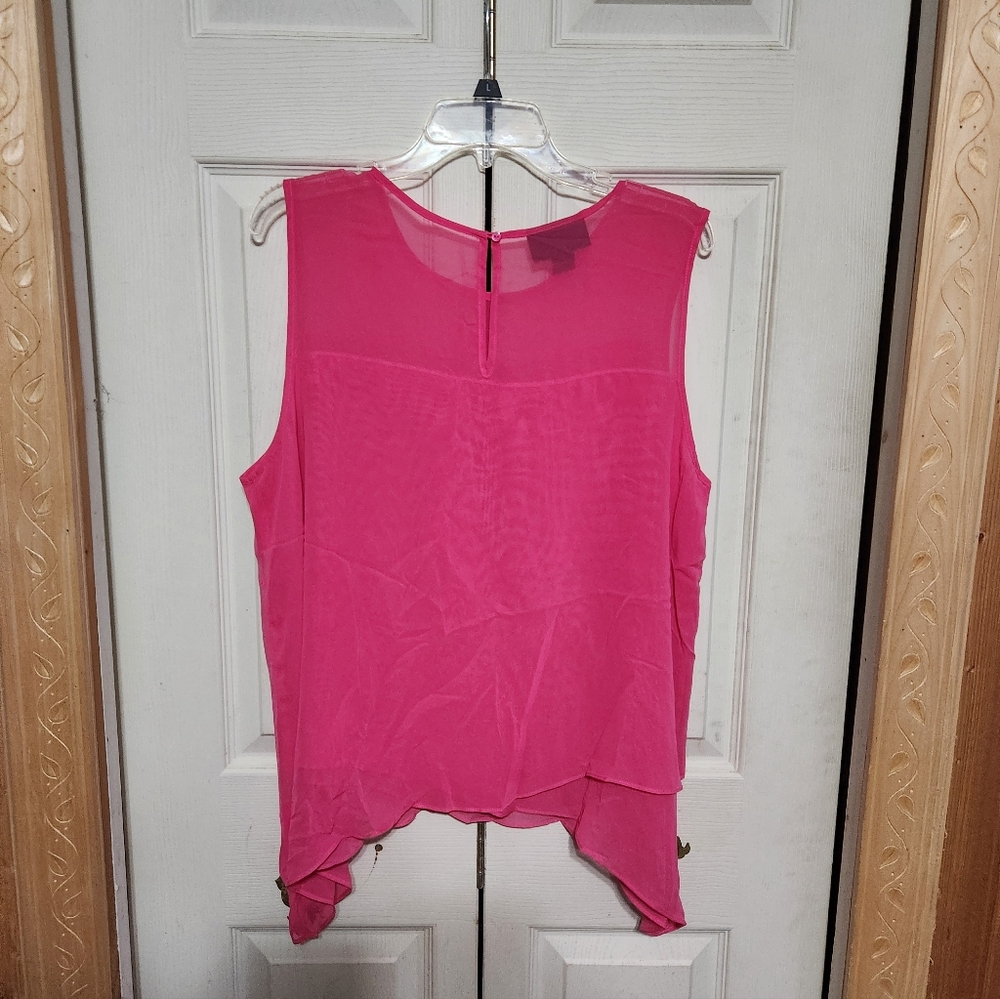 Attention Bright Pink Sleeveless Blouse - Picture 9 of 10
